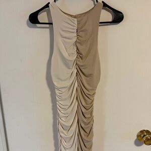 Abercrombie tan white mini dress